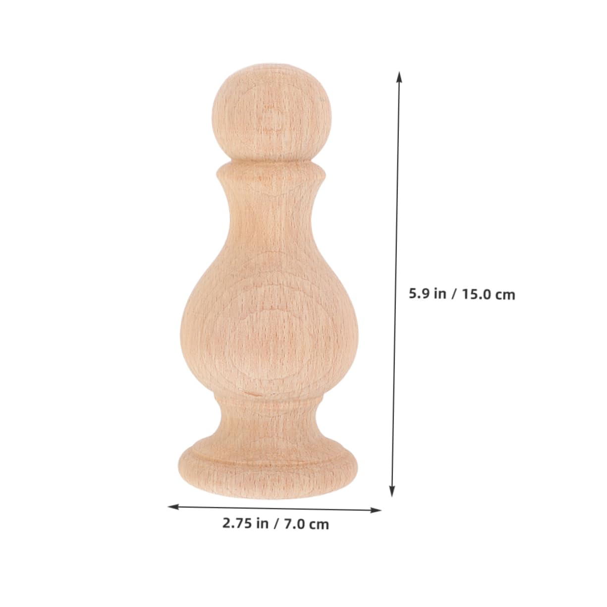 OFFSCH Wooden Finials for Bed Posts Unpainted Wooden Spindles Round Replacement Finials for Staircase Decorative