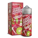 Monster Vape Labs - Líquido electrónico de fresa, kiwi y granada, sin nicotina, relleno corto de 100 ml, botellas de 120 ml, nicotina de 0 mg, líquido electrónico para cigarrillos electrónicos,
