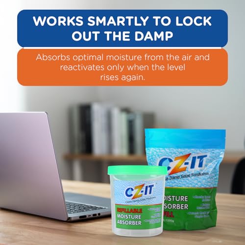 Image of Moisture Absorber Refill 1200g | Refill Pack for Moisture Absorbers | Helps Control Dampness, Humidity & Condensation | Odour Control for Wardrobes, Cupboards, Cabinets & Storage Areas