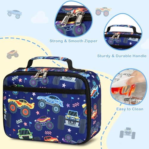 Image of CAMTOP Lunch Box Kids Boys Insulated Lunch Cooler Bag Reusable Lunch Tote Kit for School Travel