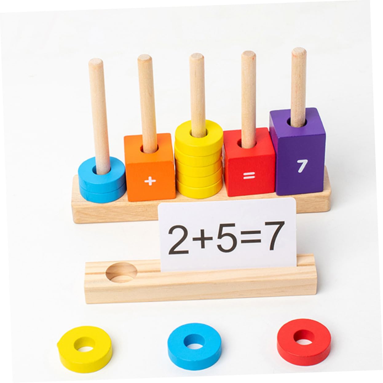 Beaupretty Bloques de Operación Digital para Juguete de Matemáticas Juguete Educativo Temprano de Madera para Aprender Matemáticas el Hogar y Jardín de Infancia