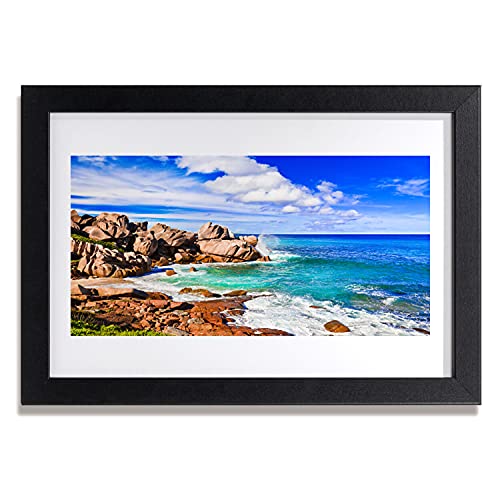 Cadre photo salon bord de mer pour habiller un mur vide