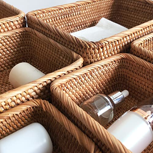 Cesta rectangular tejida para pan y frutas que decora y optimiza el espacio 4