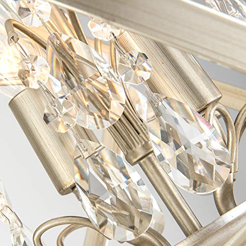 Maxax 4-Light Crystal Chandelier Pendant for Kitchen, Dining, Living Room - Champagne Gold