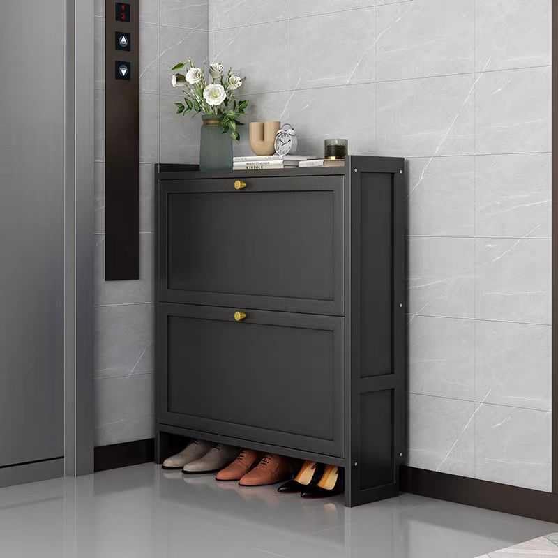 Shoe Cabinet - Modern Freestanding Shoe Rack with Flip Doors for Entryway and Bedroom - Slim Hidden Storage Solution