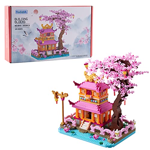 Kadablk Architecture Dream Flower Building Block,Japan Sakura Tree House Construction Set,1810PCS for Adults & Kids…