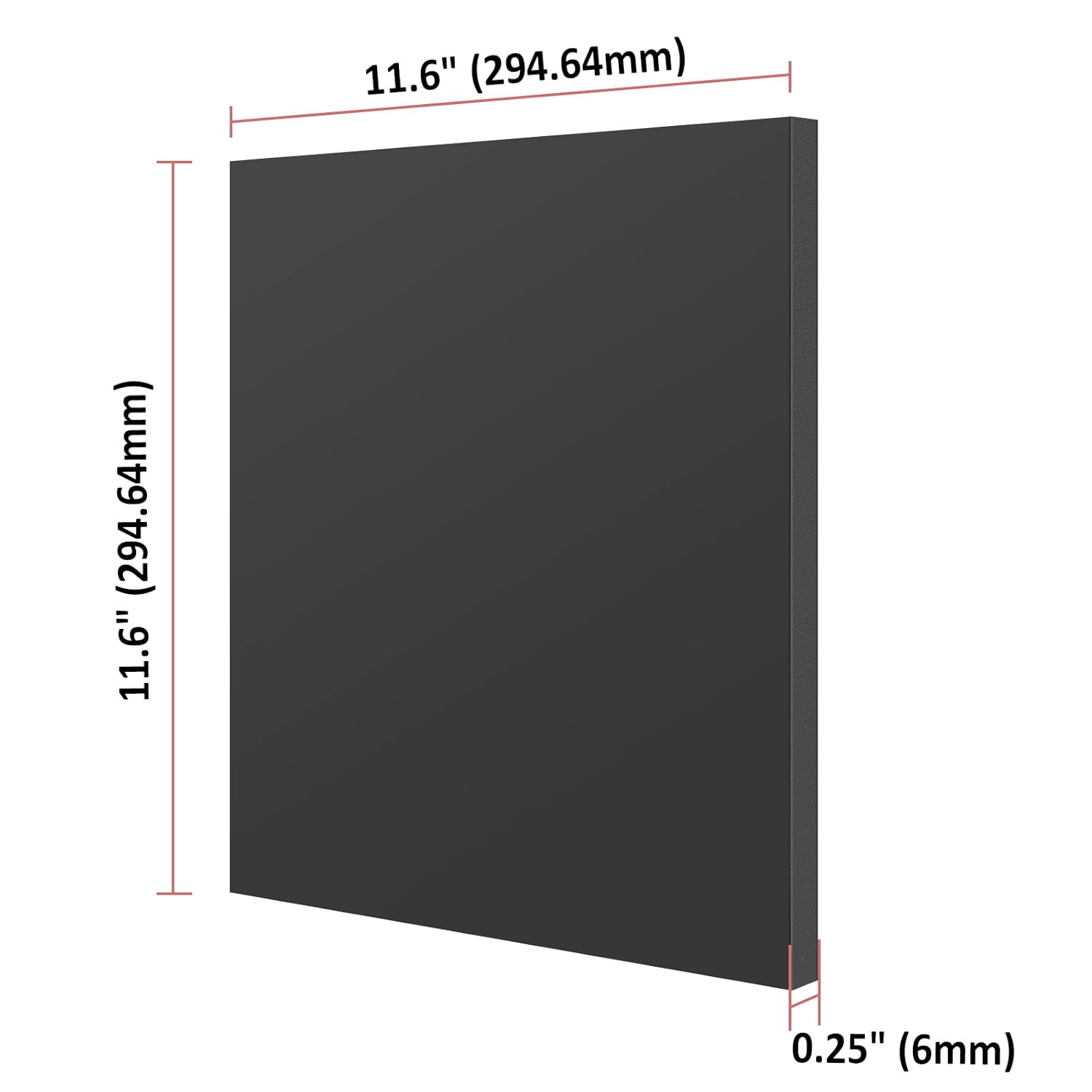 Buy Expanded PVC Sheet 12 x 12 Black Printable Lightweight Rigid PVC