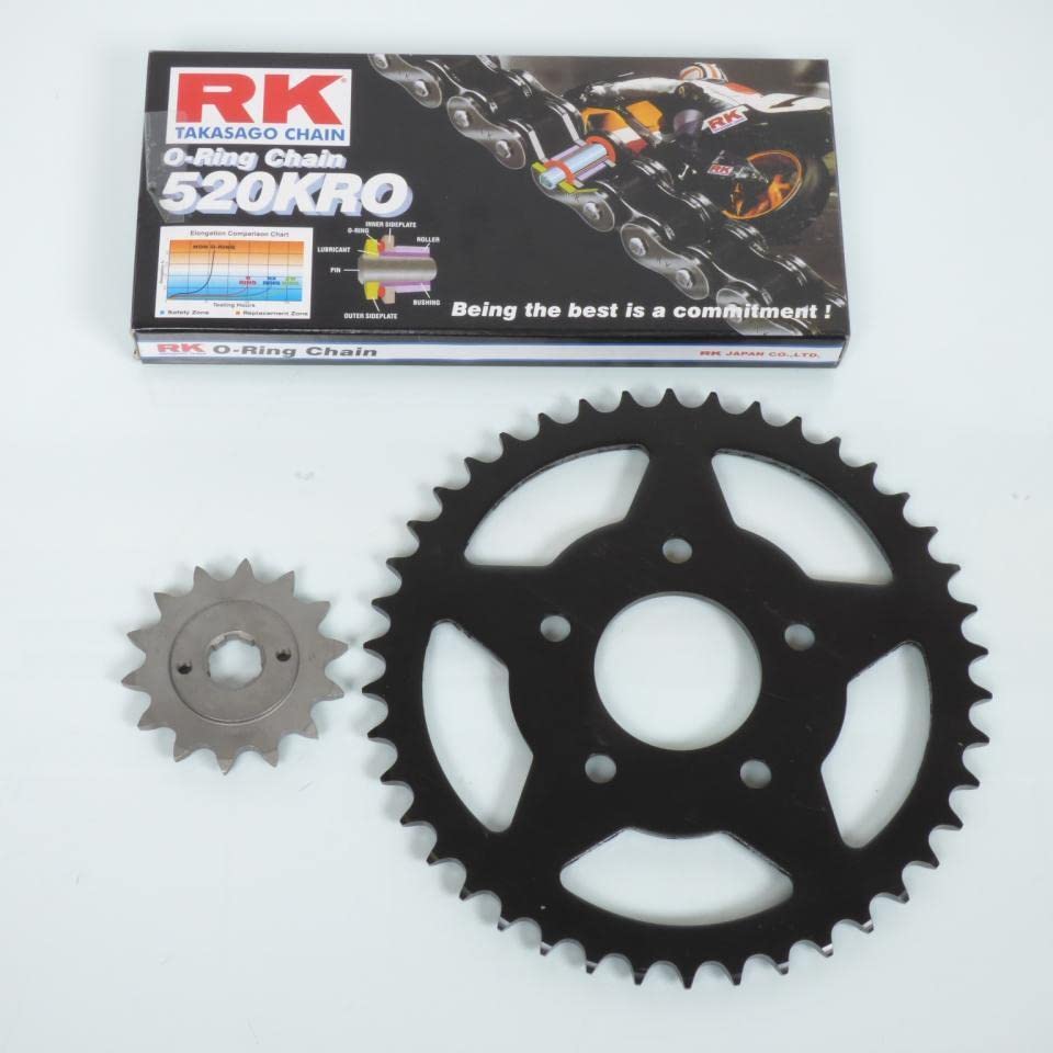 Kit chaîne France Equipement pour Honda 125 CRM 1990-2003 transmission 14X42 pas 520