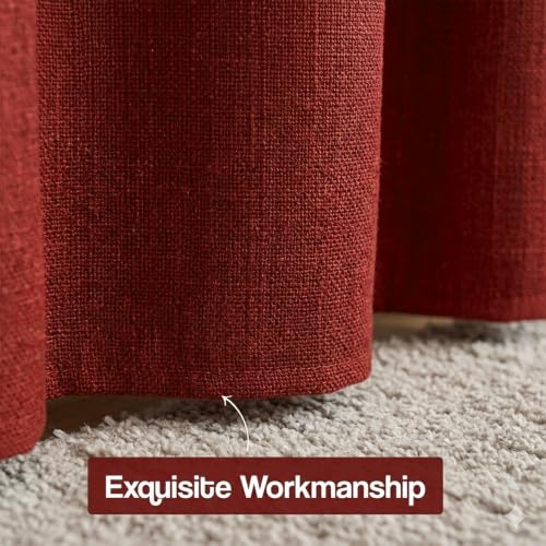 Image of FRESH FROM LOOM Jute Light Block 10 ft Parde | 10 ft Door Curtains for Slider Track | Non-Ring Curtains | Non-Ring Curtains | S-Wave Pleat | Door parda | Parde (Size - 10ft, Orange,1pc)