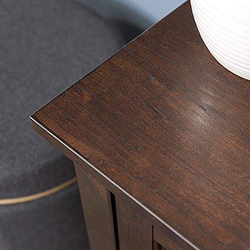 image for Walker Edison Rustic Wood and Glass Fireplace TV Stand for TV's up to 