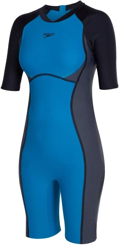 Speedo Women's Endurance Essential Splice Kneesuit Swimwear - Nordic Teal & Oxid Grey