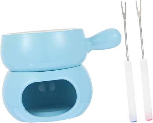 BESTOYARD 1 Unidades Queso Hotpot Candy Melting Pot Cerámica Calentadores de Mantequilla Mini Velas Tapas Queso Fondue Pot Snack Queso Chocolate