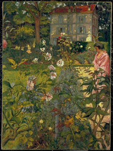YIMACBJXX De Célèbres Tableaux Affiche Mur Art Oeuvre d'art Tableau le Jardin de Vaucresson d'Edouard Vuillard Impression Peinture Huile Pour la Décoration du Salon 60x90cm
