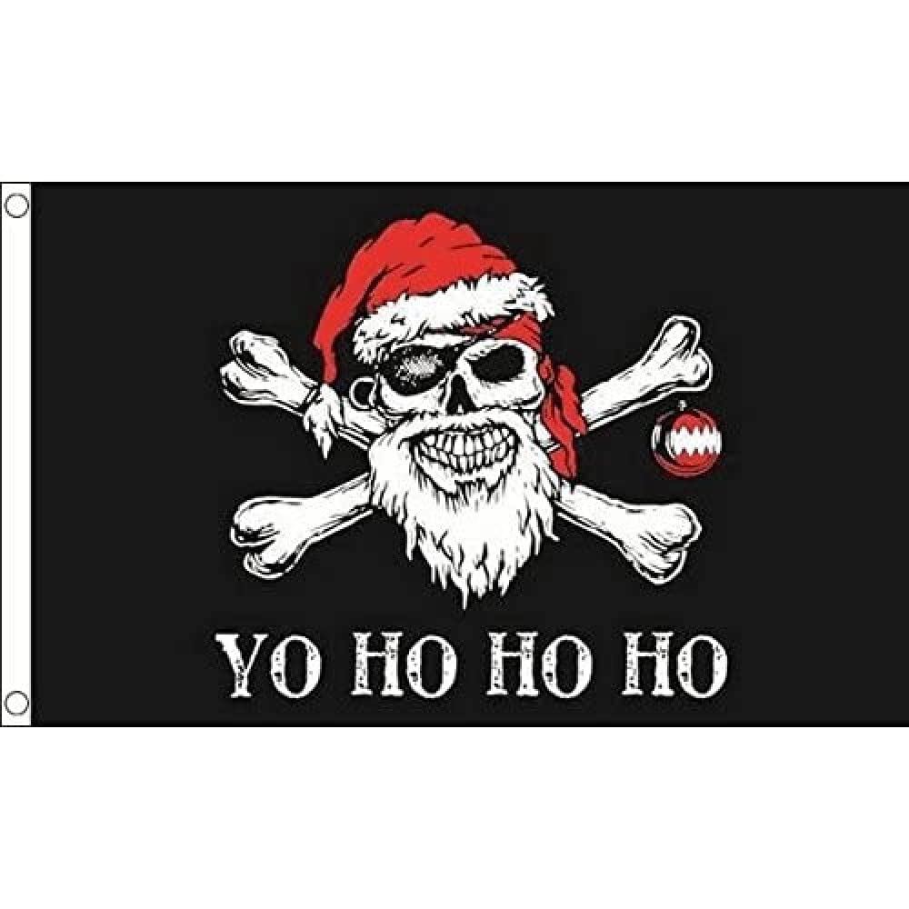 AZ FLAG - Yo Ho Ho Pirate Flag - 3x5 Ft - 100D Polyester Merry Christmas Banner with Two Metal Grommets - Fade Resistant - Vivid Colors - 3' x 5' Feet - 150x90 Cm