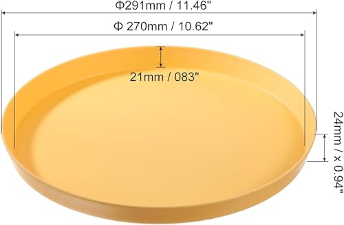 Miniatura 8 de PATIKIL Bandejas de servicio de restaurante de 11 pulgadas, 2 bandejas redondas antideslizantes para servicio de alimentos, bandeja de plástico para