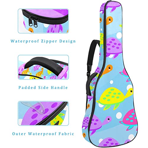 Housse imperméable pour guitare acoustique avec double bandoulière et poche Motif feuilles tropicales, Multicolore 08… - Les Beatles, Paul McCartney, John Lennon, RIngo Starr, George Harrison Housse imperméable pour guitare acoustique avec double bandoulière et poche Motif feuilles tropicales, Multicolore 08… – Image 5