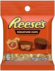 Reese's Miniature Cups | Chocolate ao Leite com Manteiga de Amendoim Importado dos EUA - Pacote de 68g
