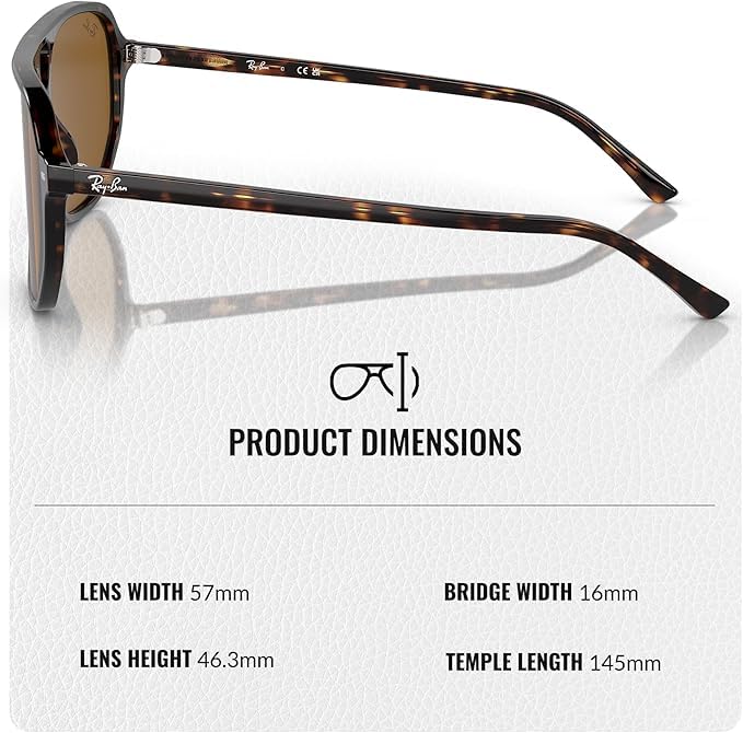 Image of Ray-Ban RB2205 BILL ONE Square-Round Shaped Sunglasses for Men & Women with Official RAYBAN Eyewear Kit