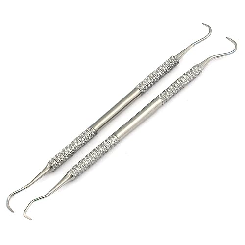 AA PRO - Escalador dental anterior POSTERIOR nuevo PERIODONTICS Instrumento 2 PCS Set Hz H6H7, Jaqueta U1530 Calidad A+