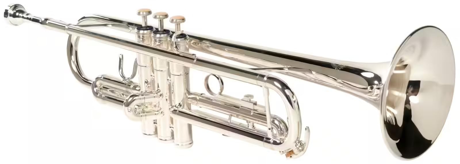 WOODBRASS WTP400S Bb Trompete für Anfänger, versilbertes Messing, langlebige Kolben, klarer & leistungsstarker Klang – Instrument, spielfertig mit Hülle & Mundstück inklusive
