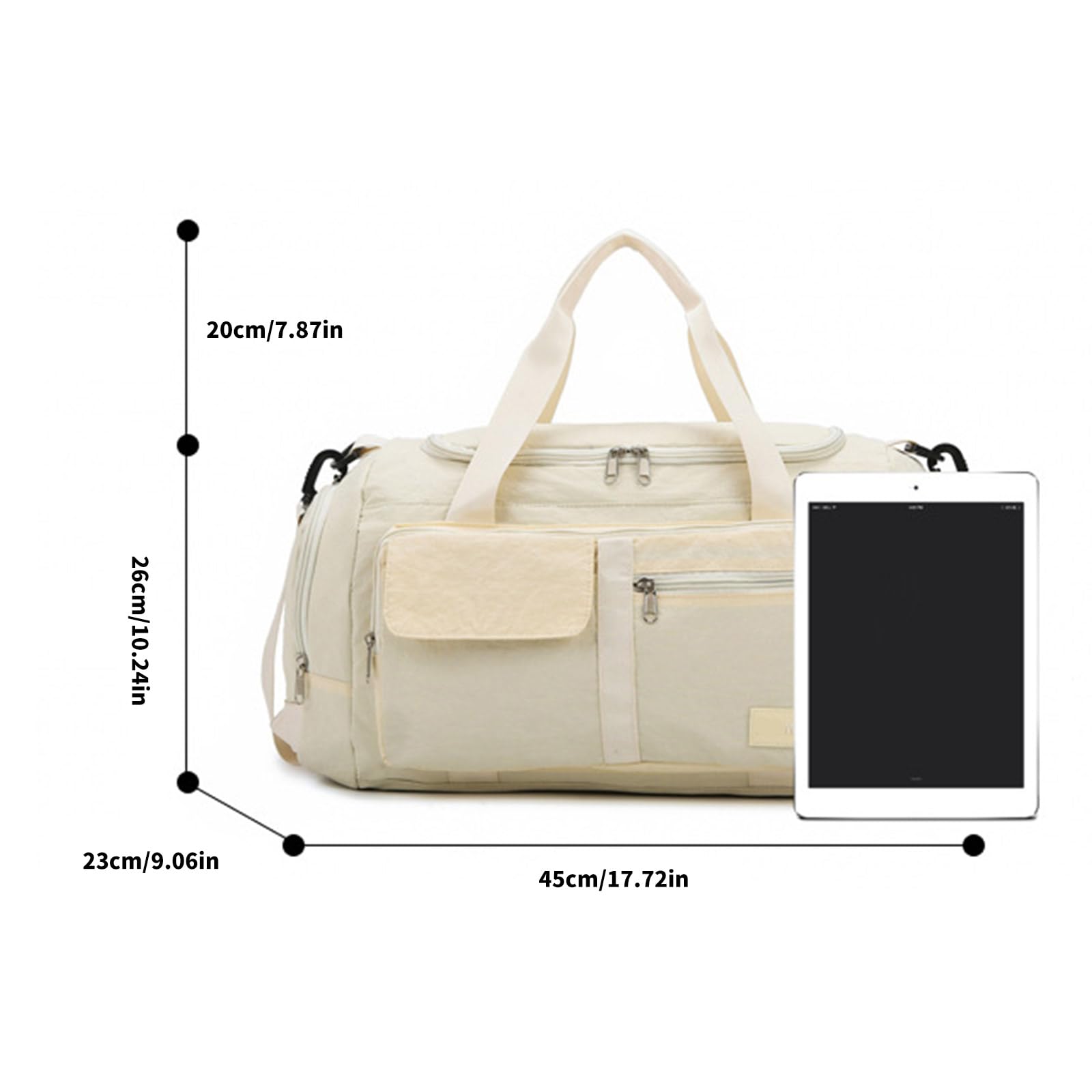 Borsa da viaggio pieghevole Zaino per bagagli Borsa da fitness Weekender Allenamento notturno con scomparto per scarpe
