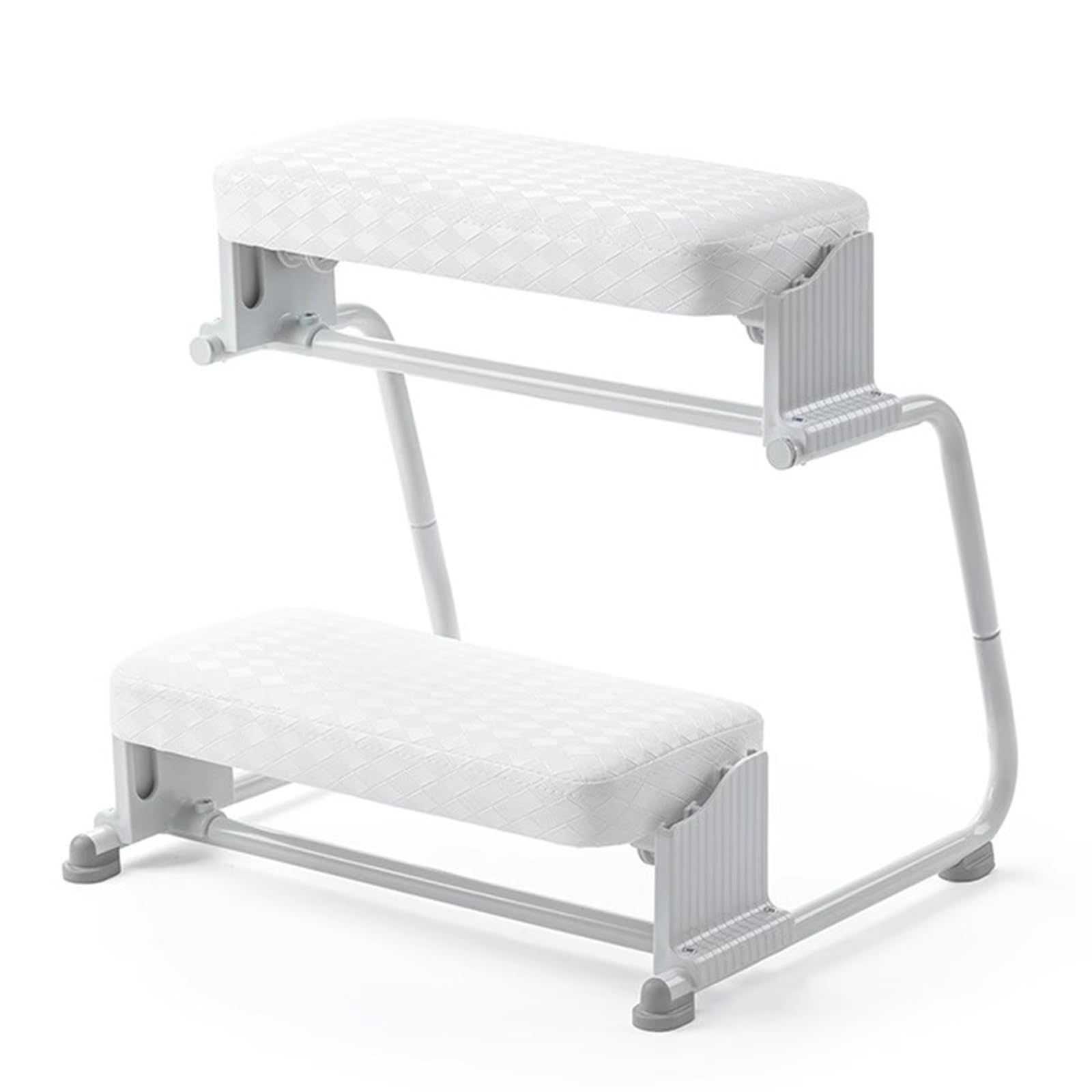 Reposapiés ergonómico debajo del escritorio, altura y ángulo ajustables, superficie antideslizante, taburete de doble escalón para sillas de juego de oficina y hogar