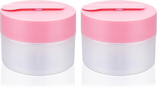 Tarros de crema de viaje para artículos de tocador, recipientes de tamaño de viaje de 3.4 onzas, 2 frascos de plástico a prueba de fugas, boca