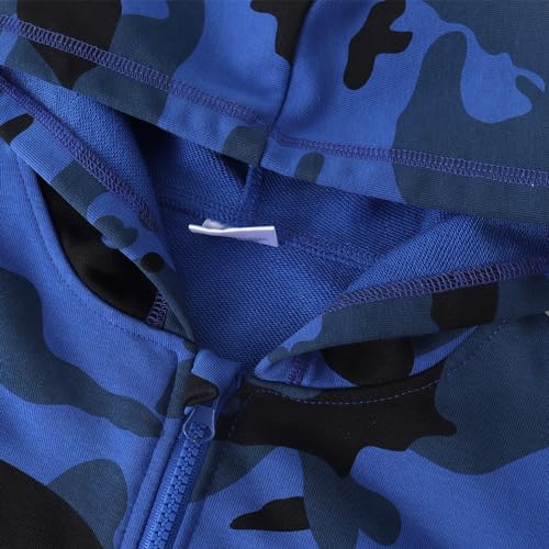 Spring&Gege Boys Camo Print Hoodies Soft Full Zipper Hooded Sweatshirt3