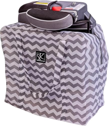 Image of J.L. Childress Go-Go Travel Bag for Kids Backless Booster Seat-Compact Carrier for Airplane & Air Travel,For Toddler Backless Booster Car Seats,Fits Compact Strollers like GB Pocket-Chevron(Pack of 6)
