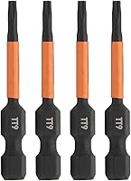Vista 9 de TORX T10 - Brocas de seguridad a prueba de manipulaciones, Railer de 2 pulgadas, vástago hexagonal de 1/4 pulgadas, estrella de acero S2 resistente