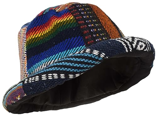Chapeau bob bohème Gheri en coton tissé patchwork multicolore - 2