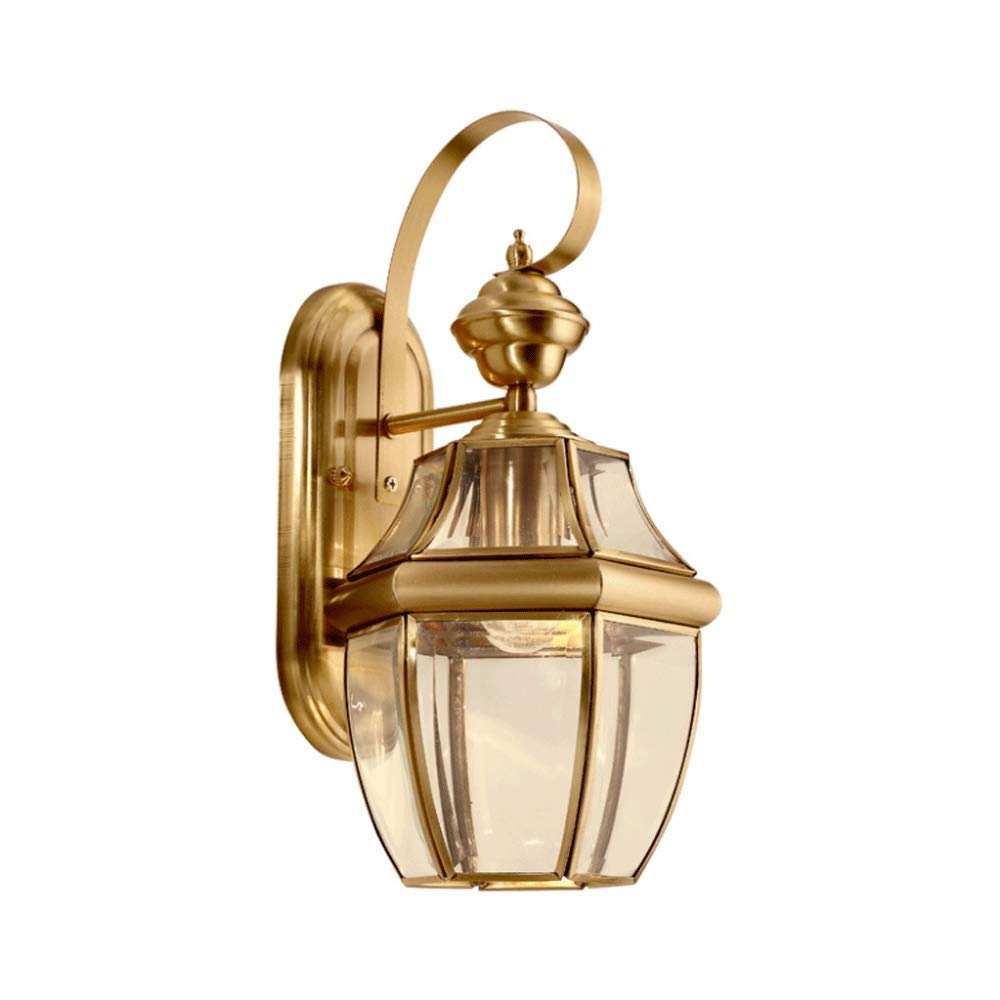 Lumière murale extérieure en cuivre lanterne étanche pour couloir