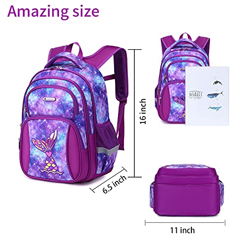 Kids Backpack For Girls Preschool Elementary Kindergarten Mermaid School Bag 15.6″ Multifunctional Cute Large Capacity #TOP5