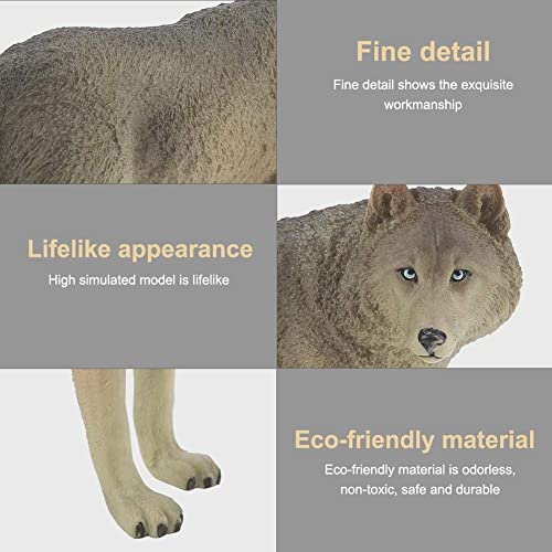 Wolf Figur Spielzeug Simulation Wildlife Tier Modell Spielzeug Zoo Tiere Modell Action Figuren Spielsets für Kinder… – Bild 5