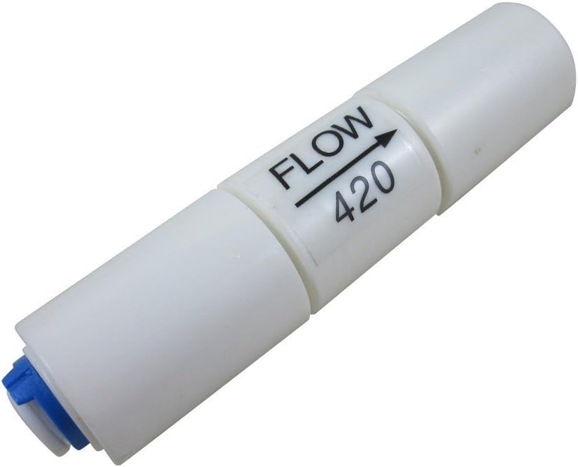TmallTech 75GPD Flow Restrictor 420CC 1/4" Quick Connect for RO Reverse Osmosis (Pack of 2)