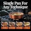 GOTHAM STEEL 4 Qt Saute Pan with Lid, Large Nonstick Skillet for Cooking, 12” Hammered Deep Frying Pan, Family Sized Pans, Ceramic Coating for Sauce, Induction Ready Oven & Dishwasher Safe, Non Toxic #2