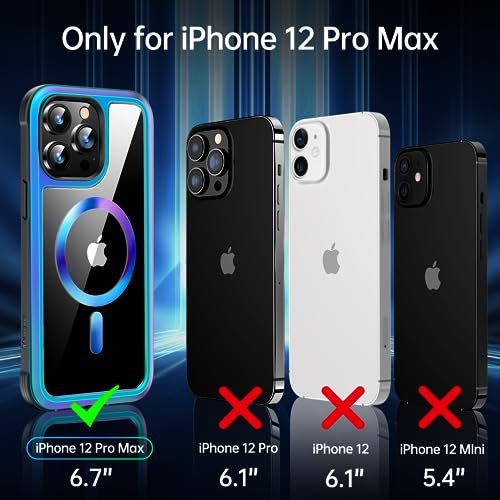 Coque iPhone 12 Pro Max antichute aimantée transparente et métallique - 6