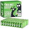 Pet N Pet 1080 Counts Green Poop Bags for Dogs, 41% Plant Based & 59% PE Extra Thick Dog Poop Bags Rolls, 9″ x 13″, Unscented Pet Waste Bag