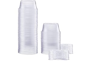 Comfy Package Portion Cups with Lids 3 oz, Set of 50