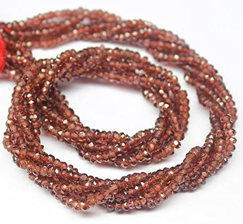 Grenat micro rondelle perles de rechange 3mm lot de 5 fils pour loisirs créatifs et DIY
