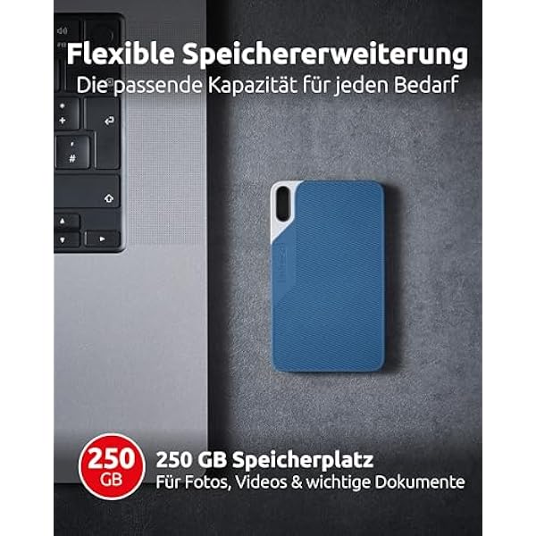 Intenso External SSD TX100 портативный твердотельный диск 250 ГБ сверхскоростной USB 3.2 Gen 1 x 1 5 Гбит с до 500 МБ с