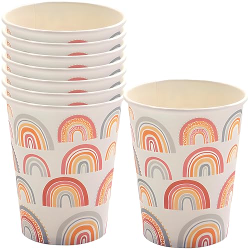 Fun Express Boho Rainbow Paper Cup - Party Supplies - 8 Pieces