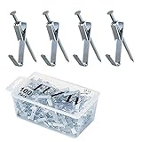 Picture Hangers (30lbs-100pcs), Picture Hooks with Nails, Professional Picture Hanging Kit on Wooden/Drywall for Canvas, Office Pictures, Clock, House Decoration