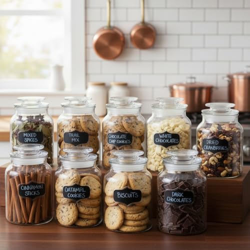 Image of ginoya brothers - Kitchen Glass Jar (1, 1500 Ml. Cookie Jar)