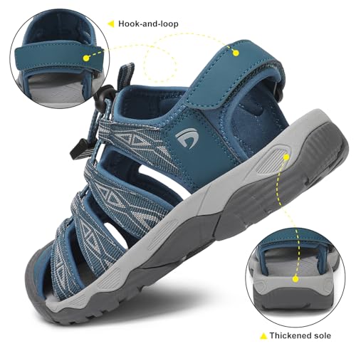 Image of Dannto Women's Sport Hiking Sandals Closed Toe Outdoor Athletic Walking Sandal Lightweight Summer Water Shoes
