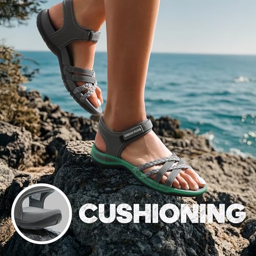 Image of DREAM PAIRS Womens Sandals Light Weight Hiking Sandals for Women Comfortable Athletic Quick-Drying Walking Hiking Water Sandals