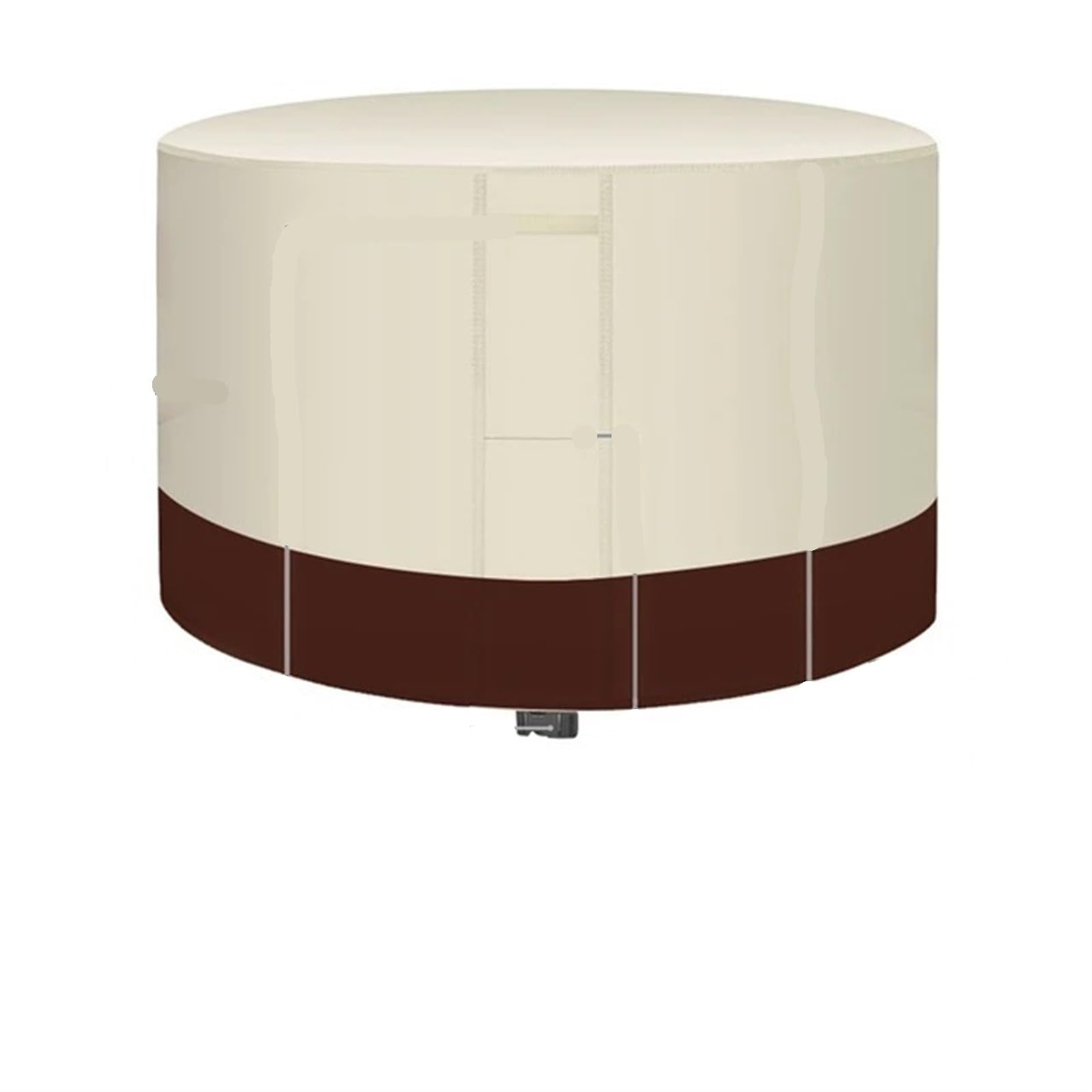 Iuvyta 420D-Beige-Coffee Garden Furniture Cover 420D Heavy-Duty Round Table Cover – Outdoor Patio Furniture Protector(,180X90cm)