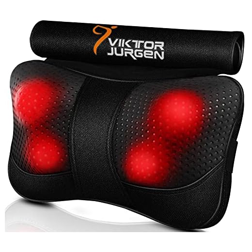 Back Massager,Neck Massager with heat, Back and Neck Massager Gifts for Grandpa, Grandma, Teacher, Nurse, Christmas, Electric Shoulder Massager Kneading Sore Muscles, Massage Pillow for Back Neck Pain