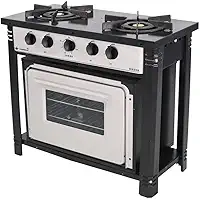 Fogão Industrial com Forno 2 Bocas Duplas Bravo Br2bf Cinza - Venâncio