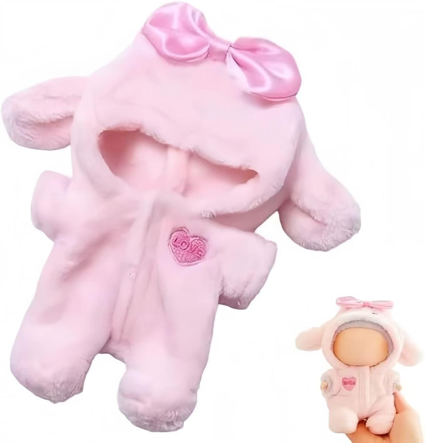 Doll Clothes for Labubu, Cute Outfit for 17cm Labubu Clothe, Premium Doll Onesie for Dress up Unique Style, Exquisite Accessories for Labubu Display or Collectors (#A)